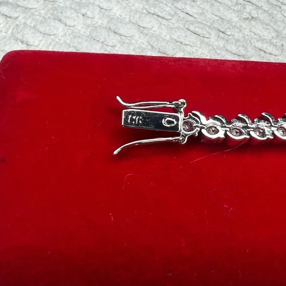 🖤New White Gold Finish Double Row Tennis Bracelet🖤 - Picture 10 of 10